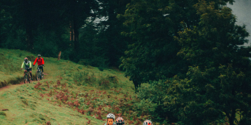 Mountain Biking at the forest .