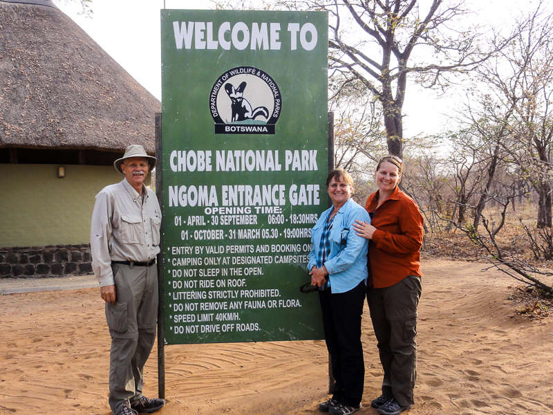 Park Entry Gates to Chobe National Park: